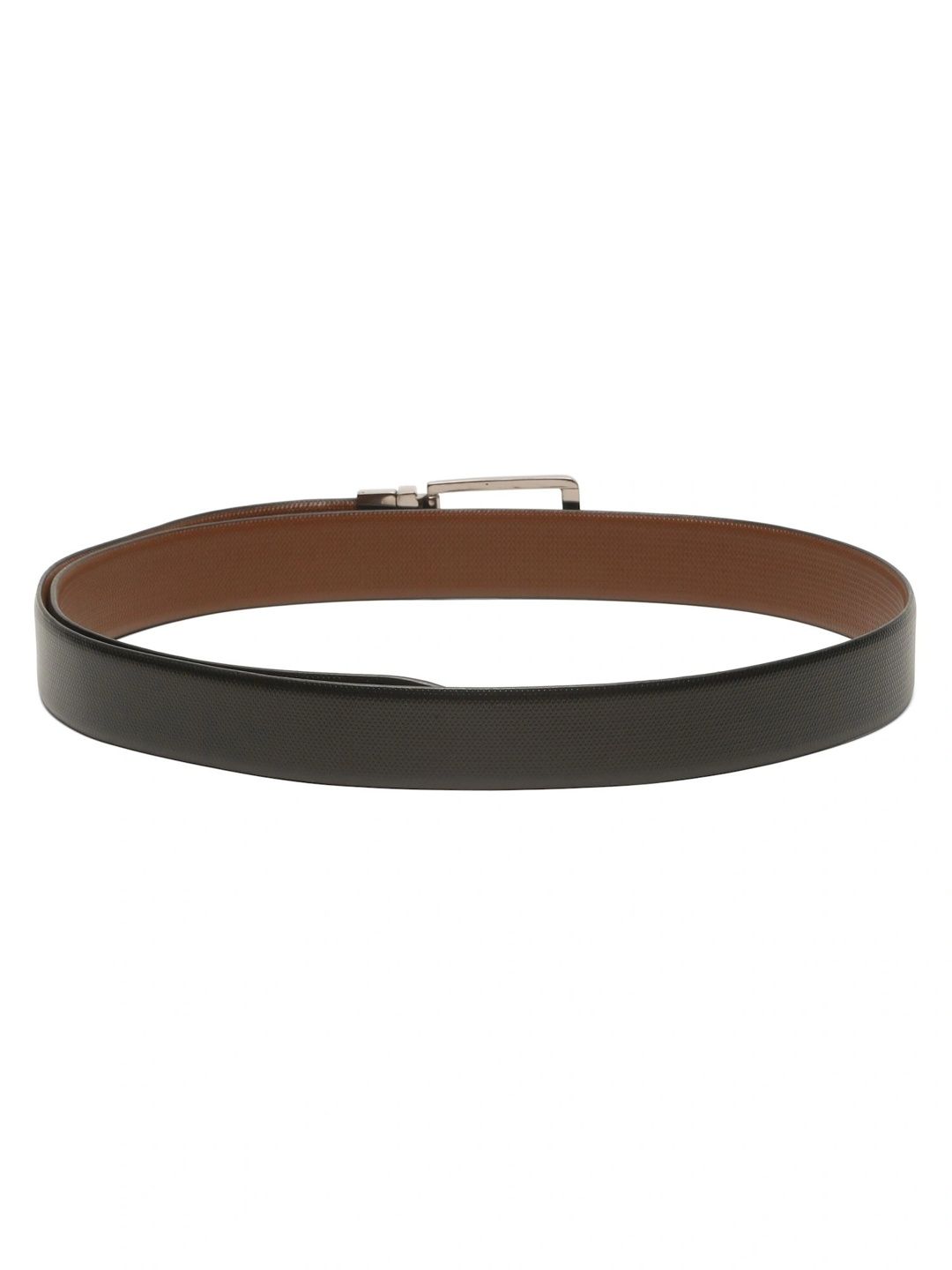Teakwood Leathers Men Textured Leather Reversible Formal Belt