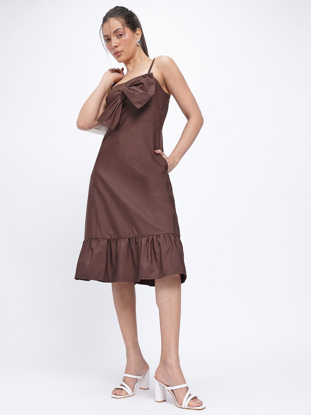 DressBerry Twirly Tales Bow Detail A-Line Midi Dress