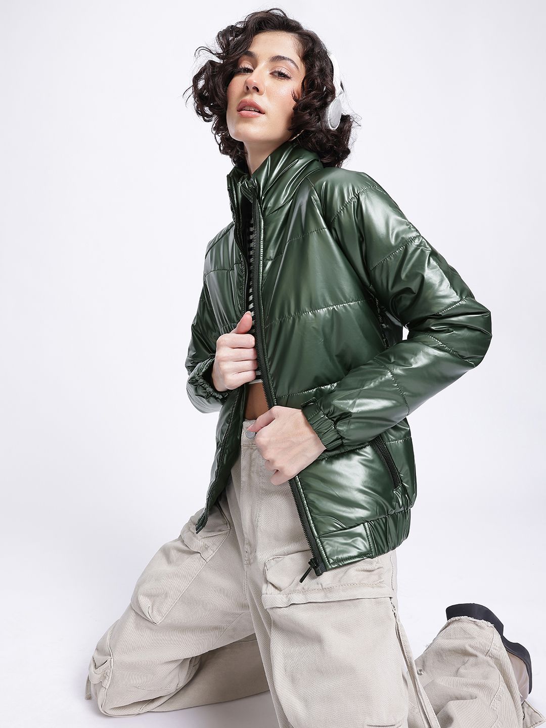 DressBerry Shimmer Shine Puffer Jacket