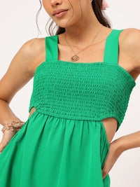 DressBerry Gently Hot Shoulder Straps Smock Cut-Out Mini Dress