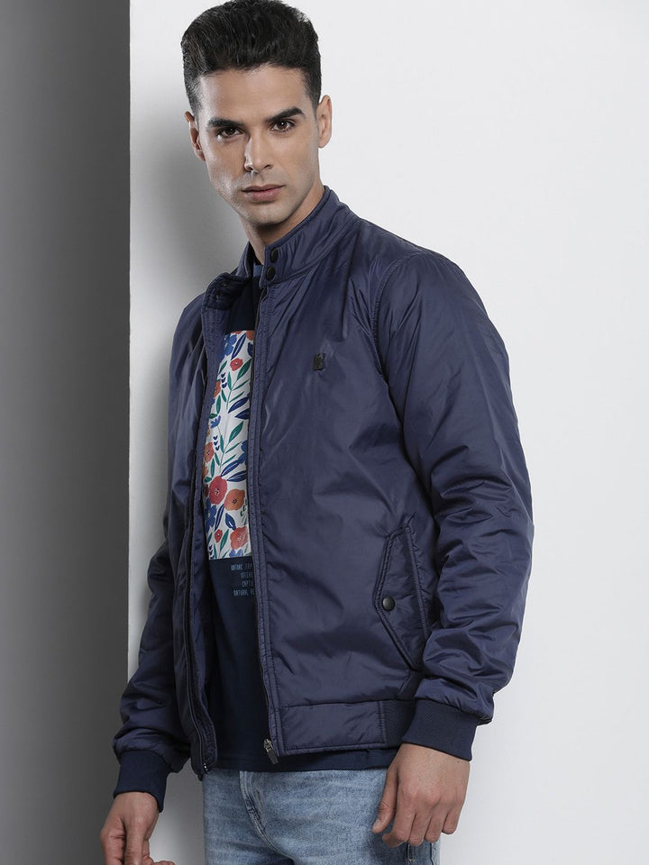 The Indian Garage Co Men Zip-Front Bomber Jacket with Slip Pockets