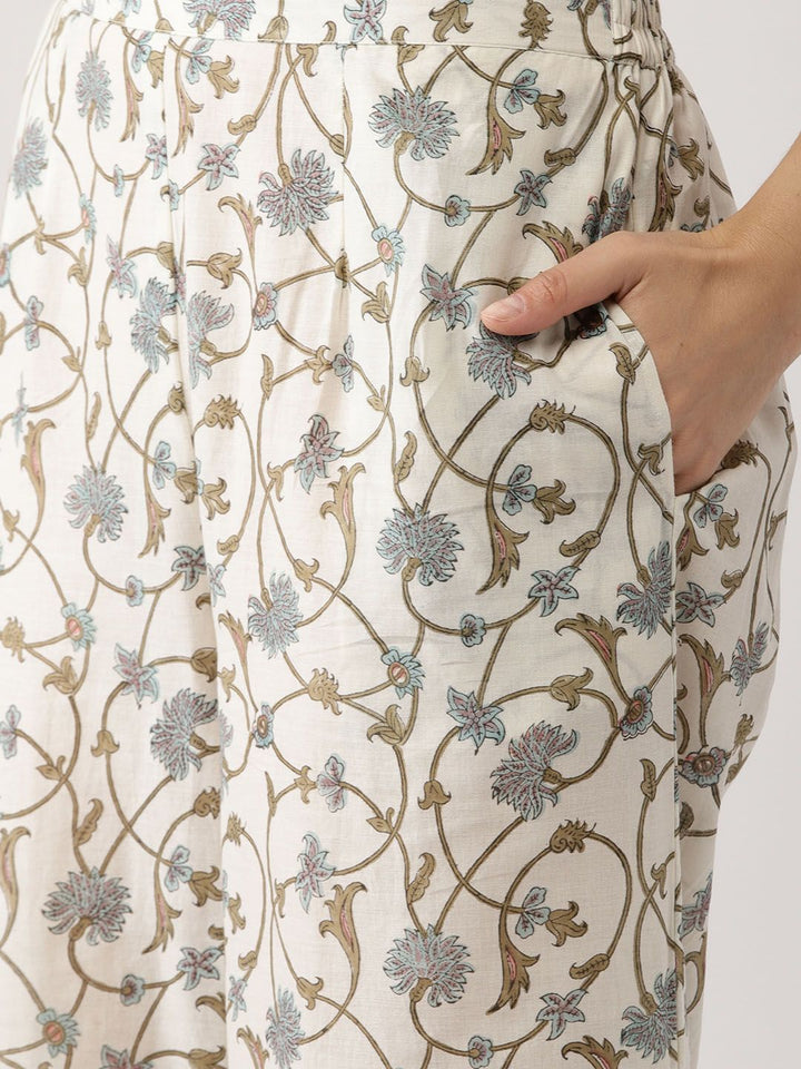Libas Floral Vine Pure Cotton Kurta Set