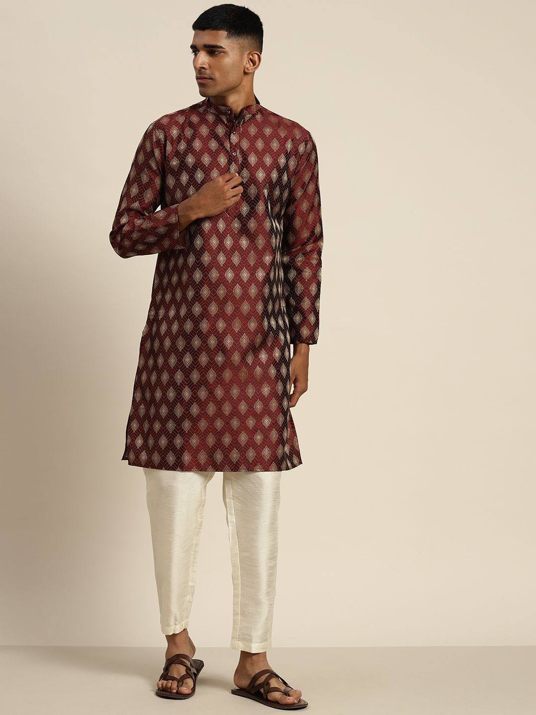 SOJANYA Kurta Katun Sutera Motif Etnik