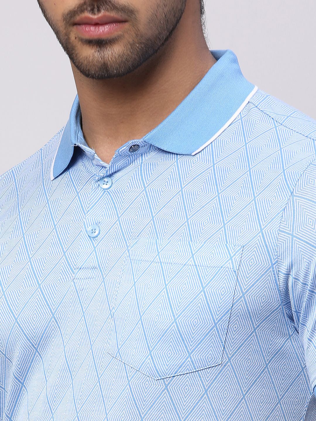 Park Avenue Men Polo Collar Pockets Slim Fit T-shirt