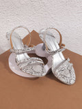 Metro Printed Open Toe Kitten Heels
