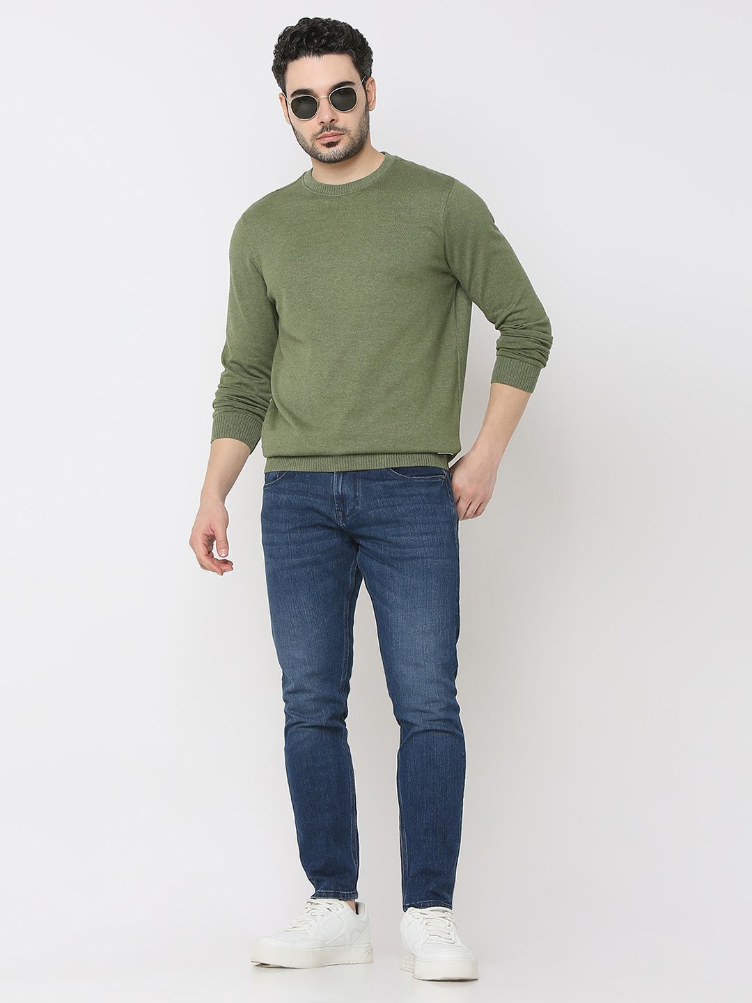 SPYKAR Men Raw Edge Slim Fit T-shirt