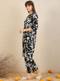 Indo Era Floral Printed Pure Cotton Tunic & Trousers