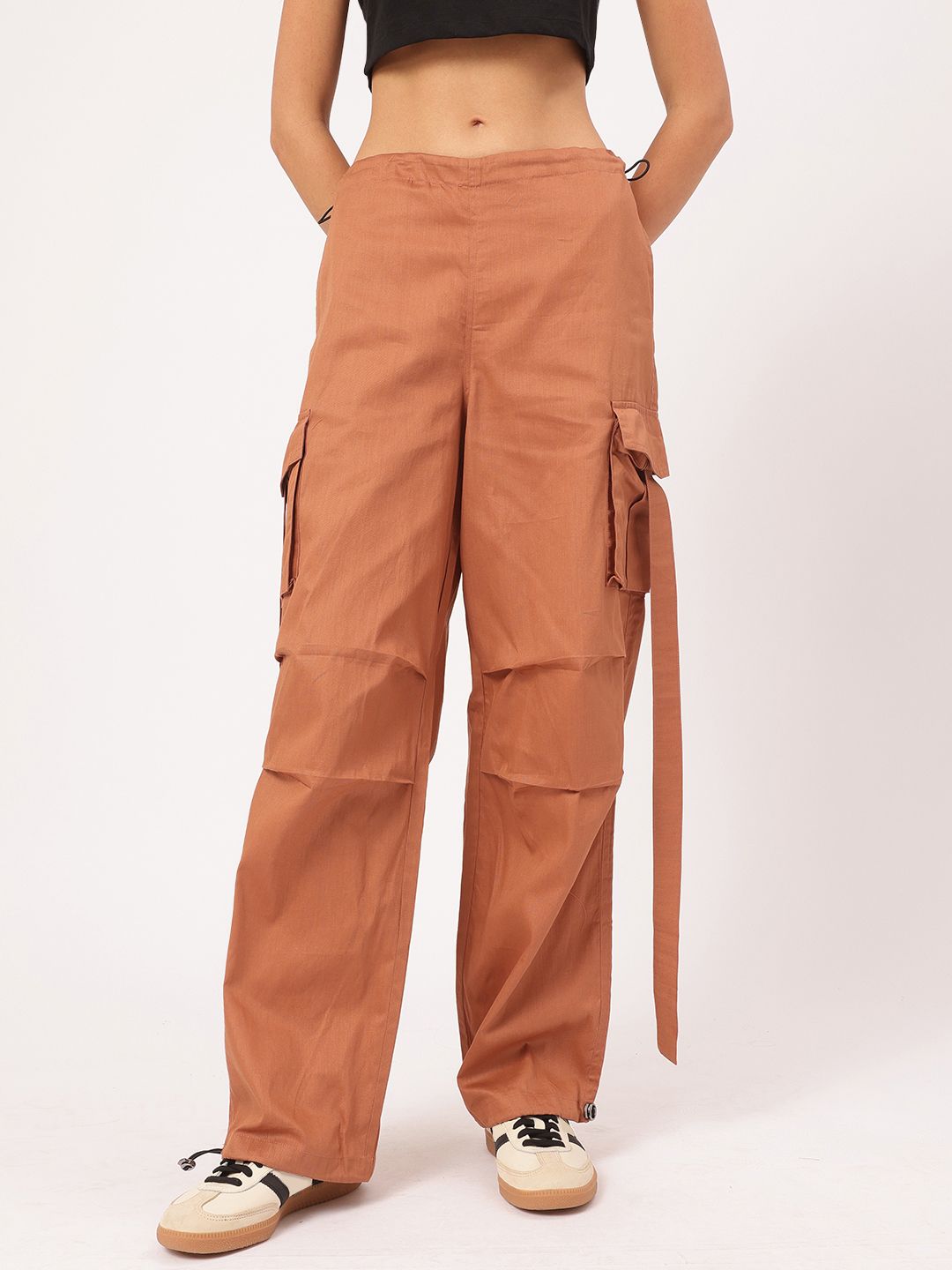 DressBerry Women Utility Chic Parachute Cargo Trousers