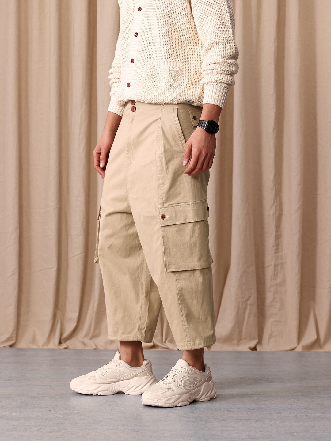 Mr Bowerbird Men Oversized Fit Pleated Trousers