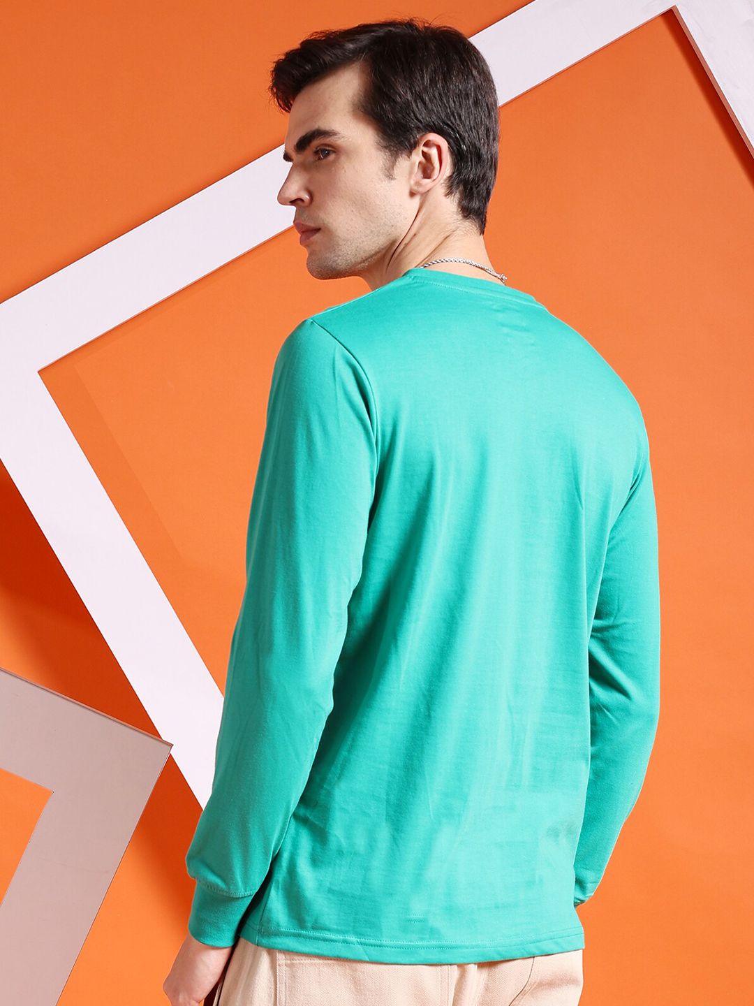The Indian Garage Co V-Neck Long Sleeves Casual T-shirt