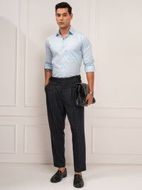 HIGHLANDER Men Mid-Rise Pleated Formal Trousers