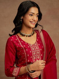 Libas Ethnic Motifs Woven Design Regular Kurta with Trousers & Dupatta