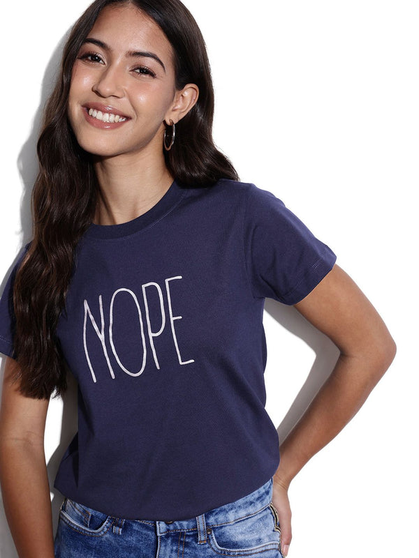 DressBerry Stay Quirky Round Neck Graphic T-shirt