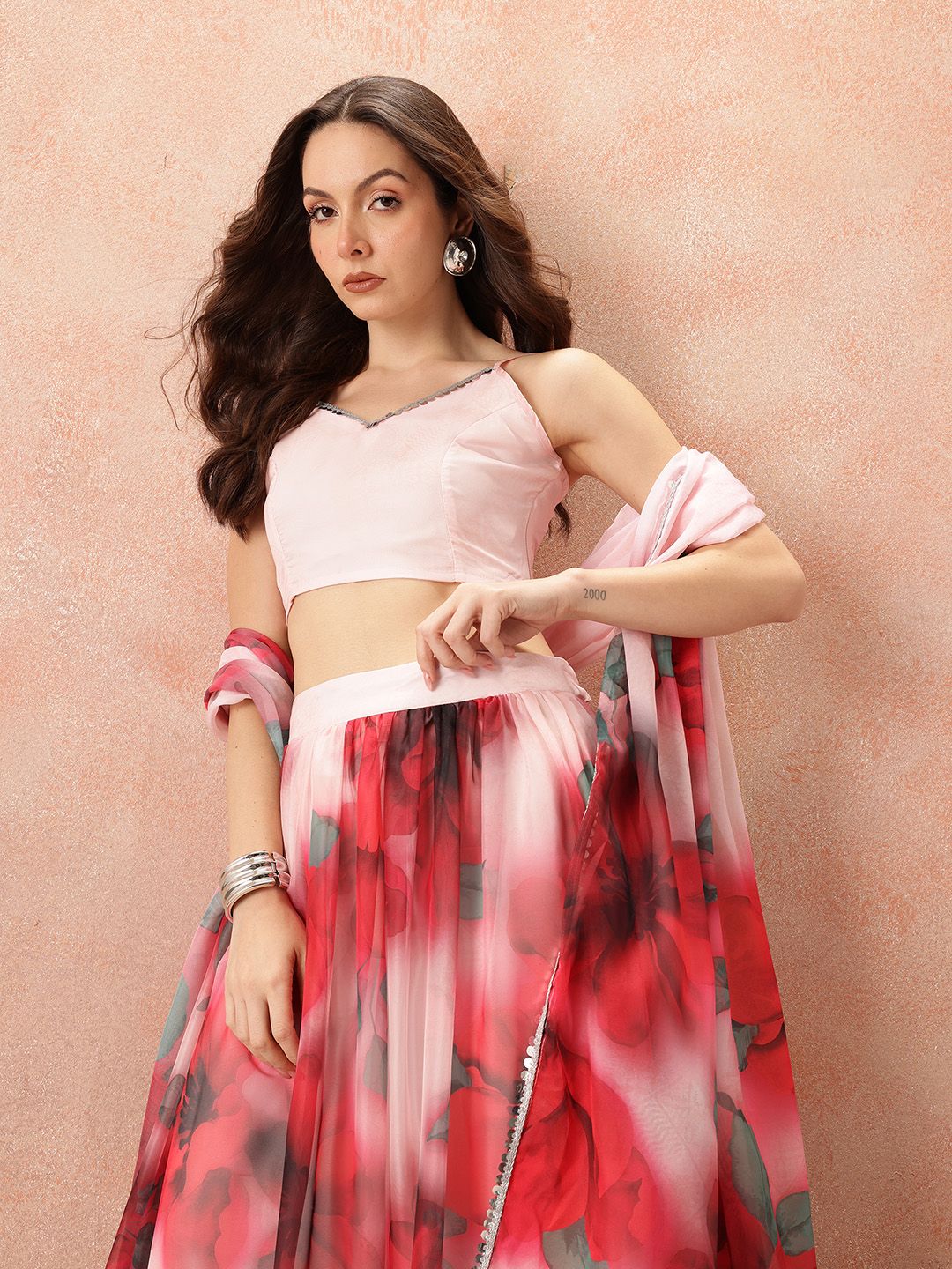 all about you Printed Ready to Wear Lehenga Set With Dupatta