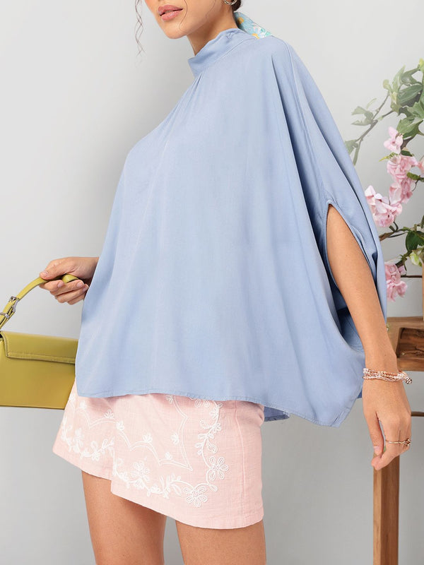 DressBerry Retro Rave High Neck Cape Top