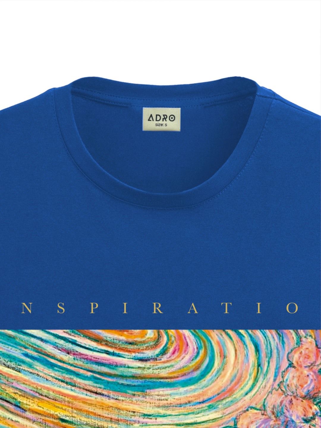 ADRO Typography Printed Round Neck Pure Cotton T-shirt