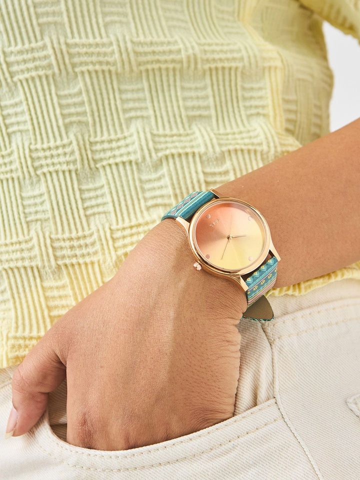 TEAL BY CHUMBAK Jam Tangan Analog Rose Gold Wanita 8907605068942