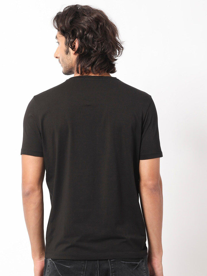 RARE RABBIT Men Rings-4 Slim Fit Solid Polo Collar T-Shirt