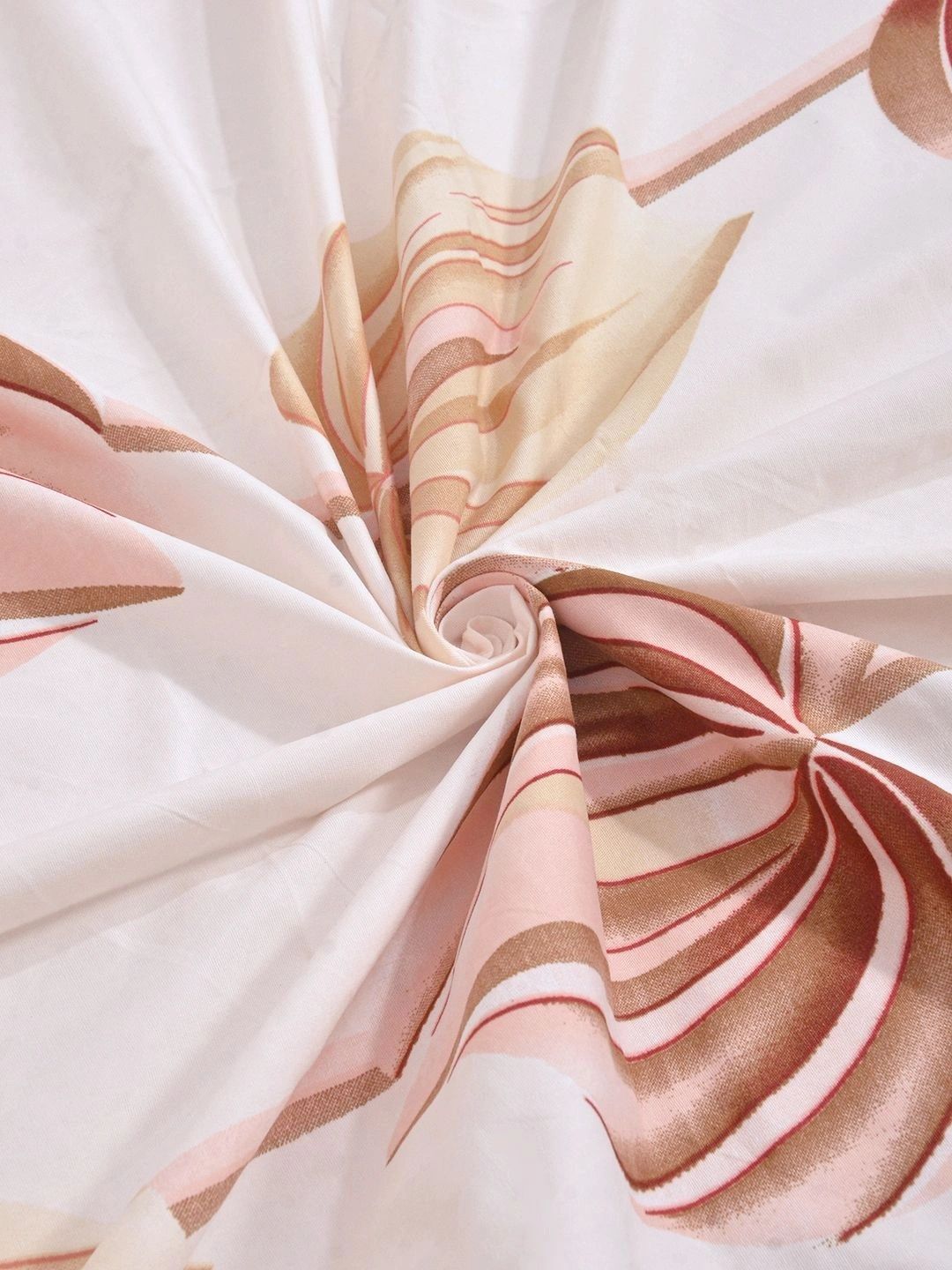Moda Rapido X KLOTTHE Cream-Coloured Floral 300 TC King Bedsheet with 2 Pillow Covers