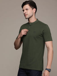 T-Shirt Kapas Polo Sambungan Perancis