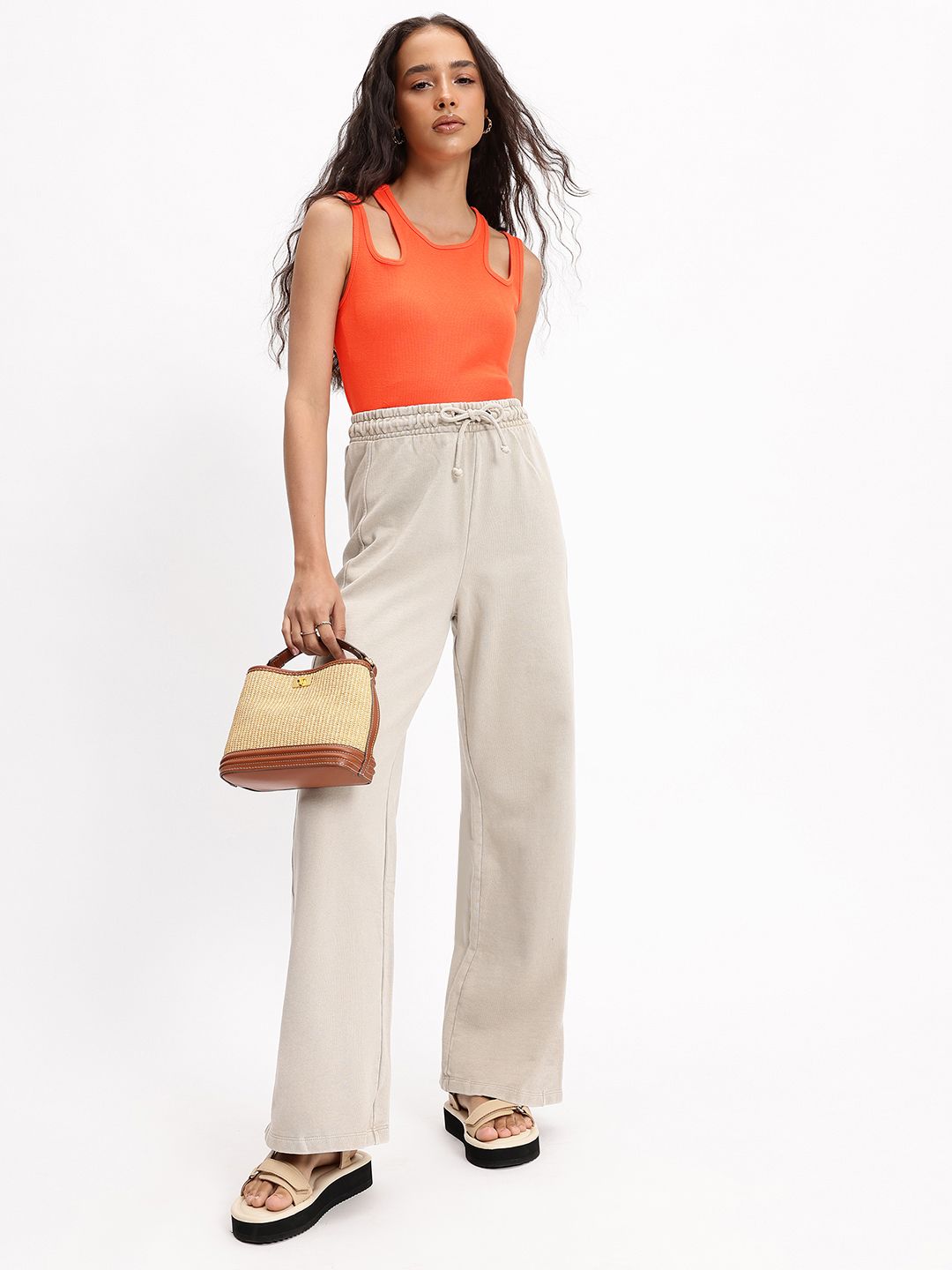 DressBerry Elevated Basics Strappy Cut-Out Knit Top