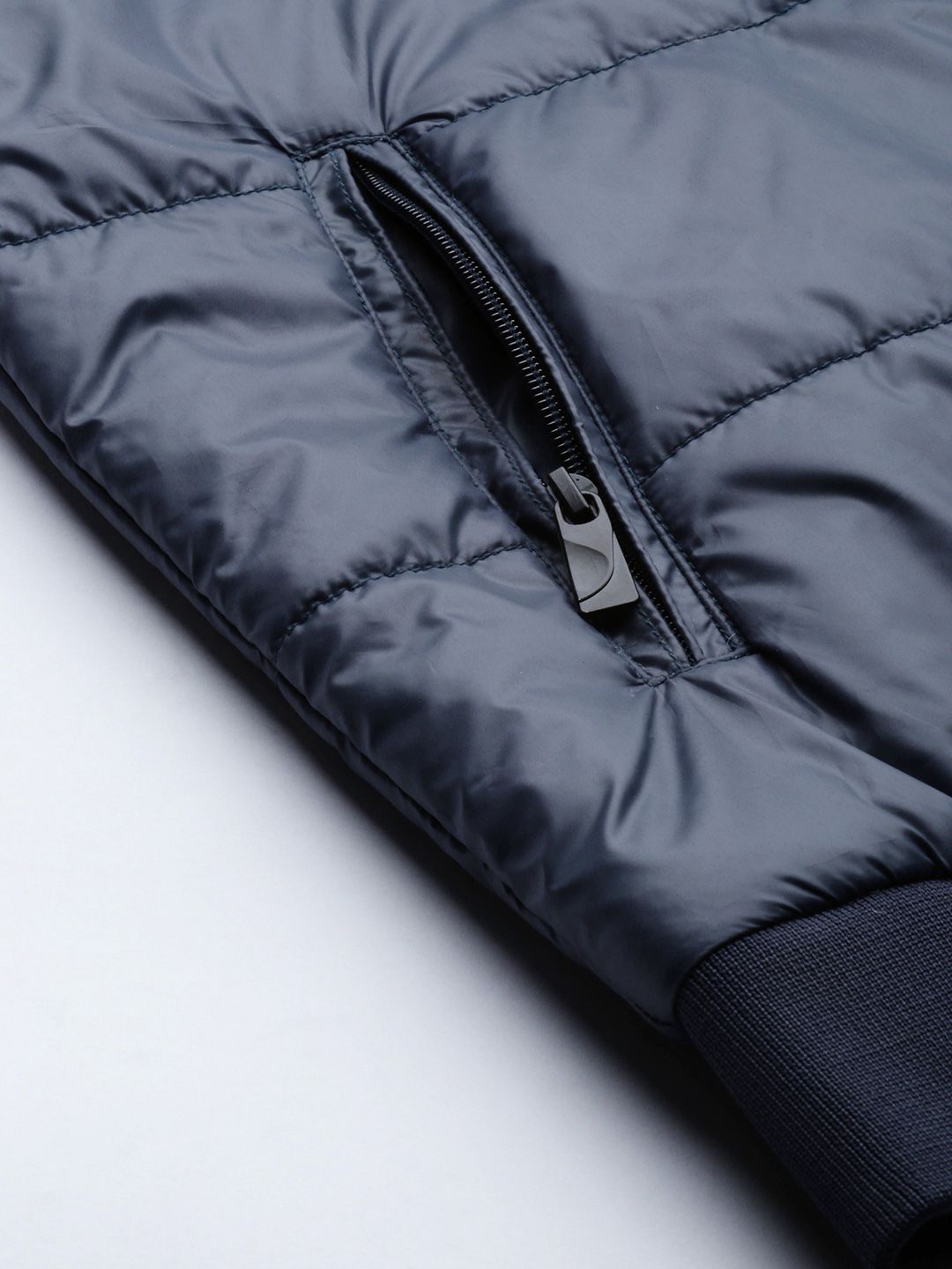 The Indian Garage Co Men Slim Fit Biker Jacket with Detachable Hood