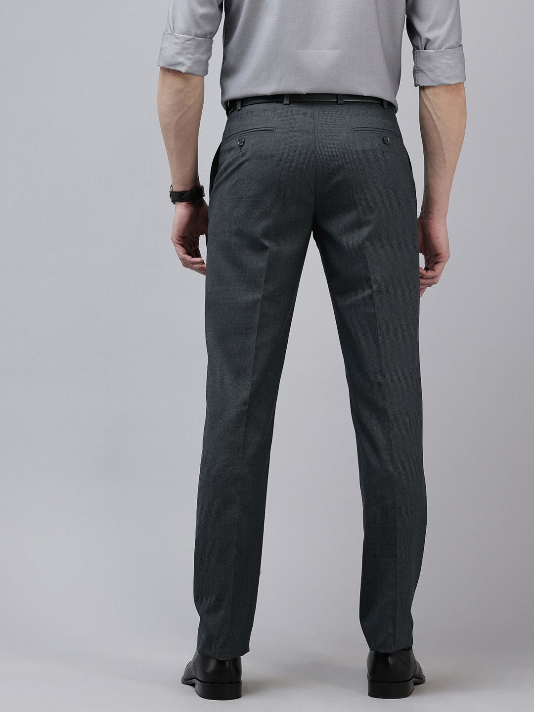 Park Avenue Men Textured Formal Trousers
