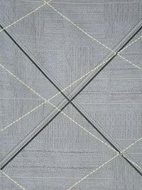 KLOTTHE Grey Geometric Cotton 300 TC King Bedsheet with 2 Pillow Covers-98 x 89 inches