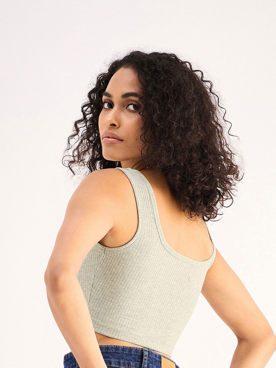 ASAS SASSAFRAS Atasan Tanaman Kapas Bergaris