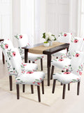Cortina Unisex Set Of 6 Floral Printed Chair Covers
