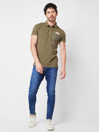 SPYKAR Polo Collar Cotton Slim Fit T-shirt