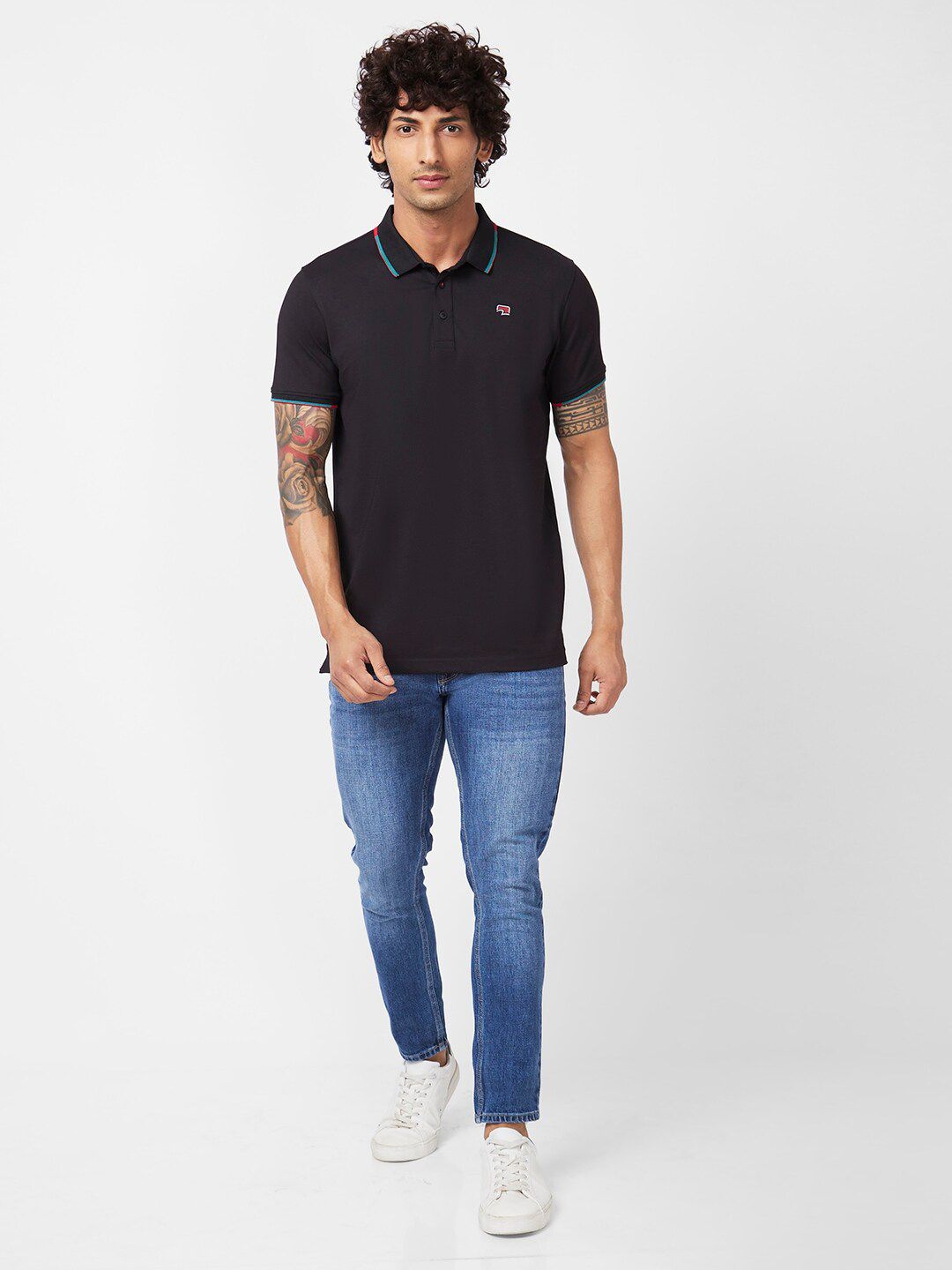 SPYKAR Polo Collar Slim Fit Cotton Casual T-Shirt