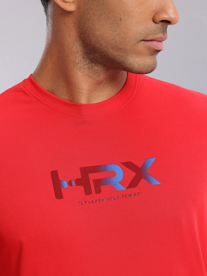 HRX by Hrithik Roshan Brand Logo Print Rapid-Dry Training T-shirt