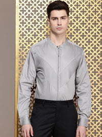 House of Pataudi Pure Cotton Pleated Party Shirt