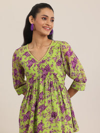 Libas Plus Size Floral Embroidered Straight Kurta With Palazzo & Dupatta