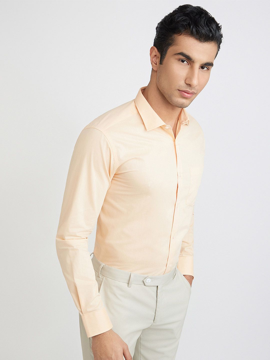 Park Avenue Men Slim Fit Slim Fit Textured Work Formal Shirt