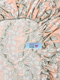 Myntra Elegant Homes Orange Floral 300 TC King Bedsheet with 2 Pillow Covers