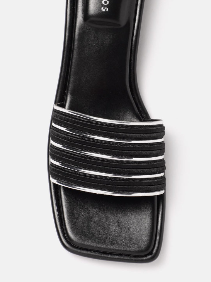 Lino Perros Women Striped Open Toe Flats