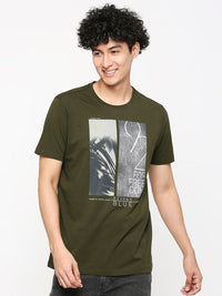 SPYKAR Graphic Printed Cotton Slim Fit T-shirt