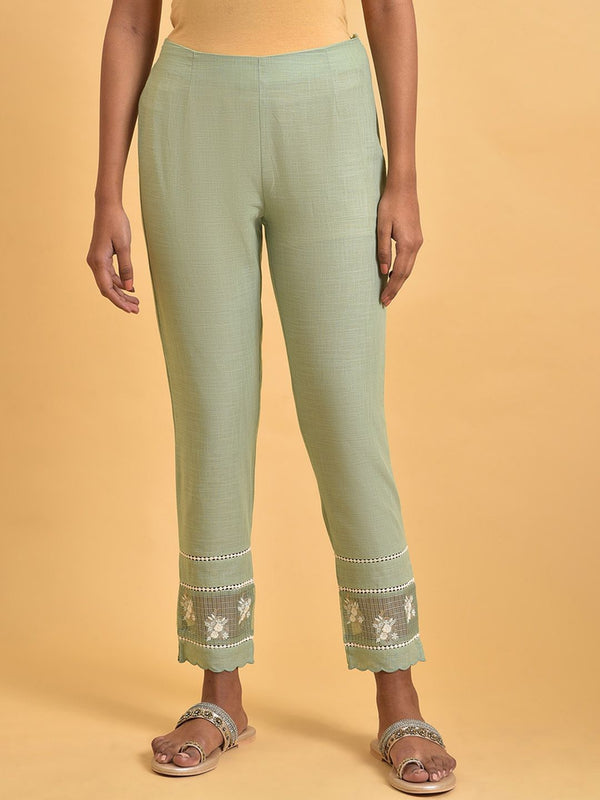 W Women Mid Rise Pure Cotton Regular Trousers