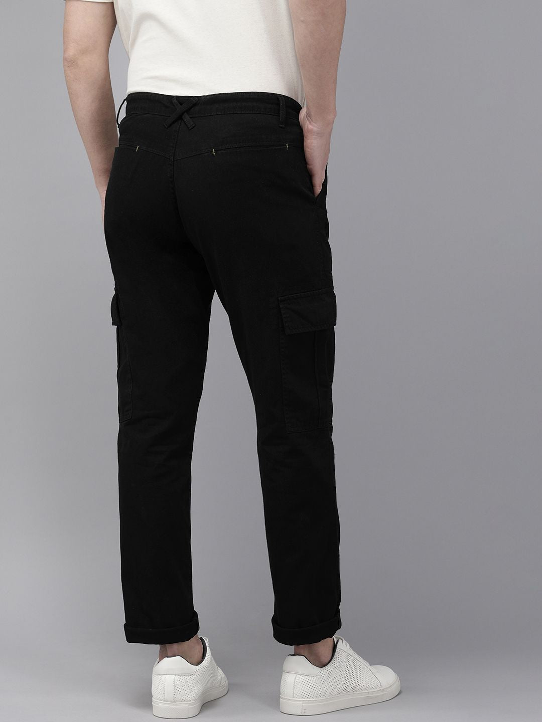 SPYKAR Men Regular Fit Pure Cotton Cargos Style Chinos