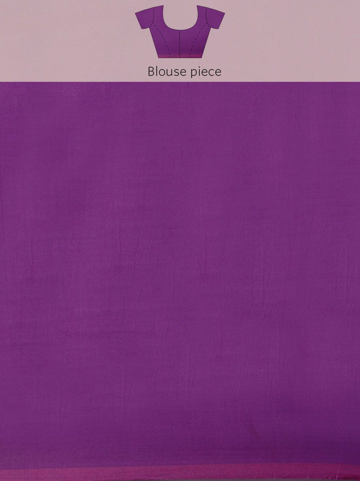 Saree mall Purple Ethnic Motifs Zari Silk Blend Banarasi Sarees