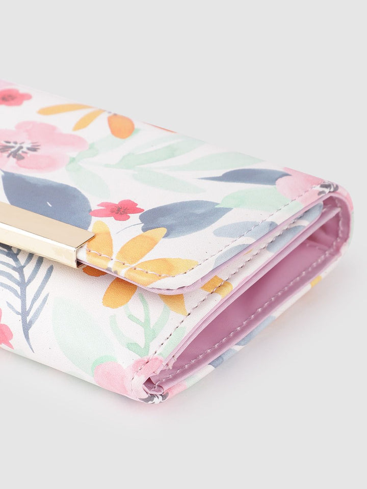 Lino Perros Women Floral Printed Three Fold Wallet