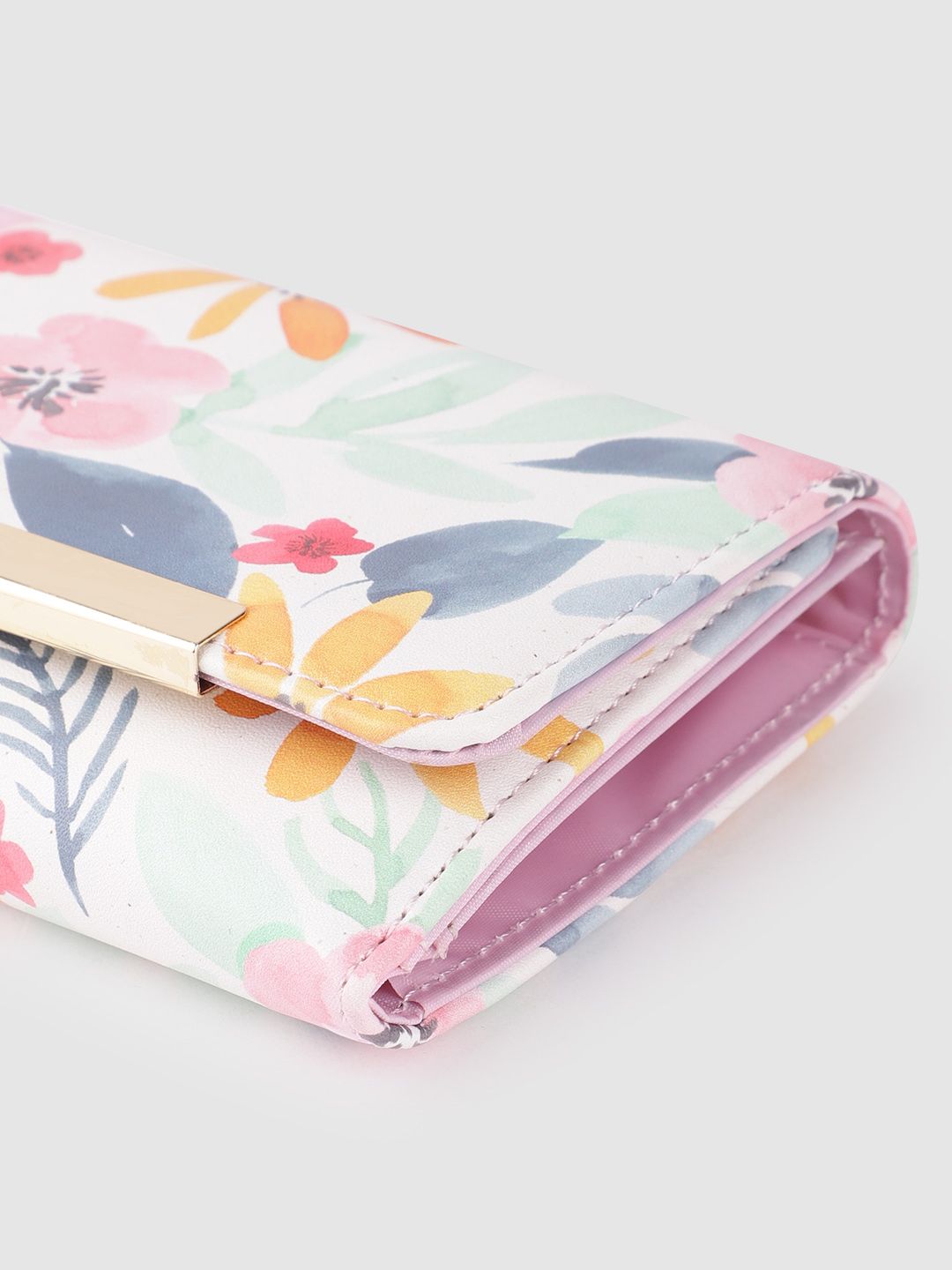 Lino Perros Women Floral Printed Three Fold Wallet