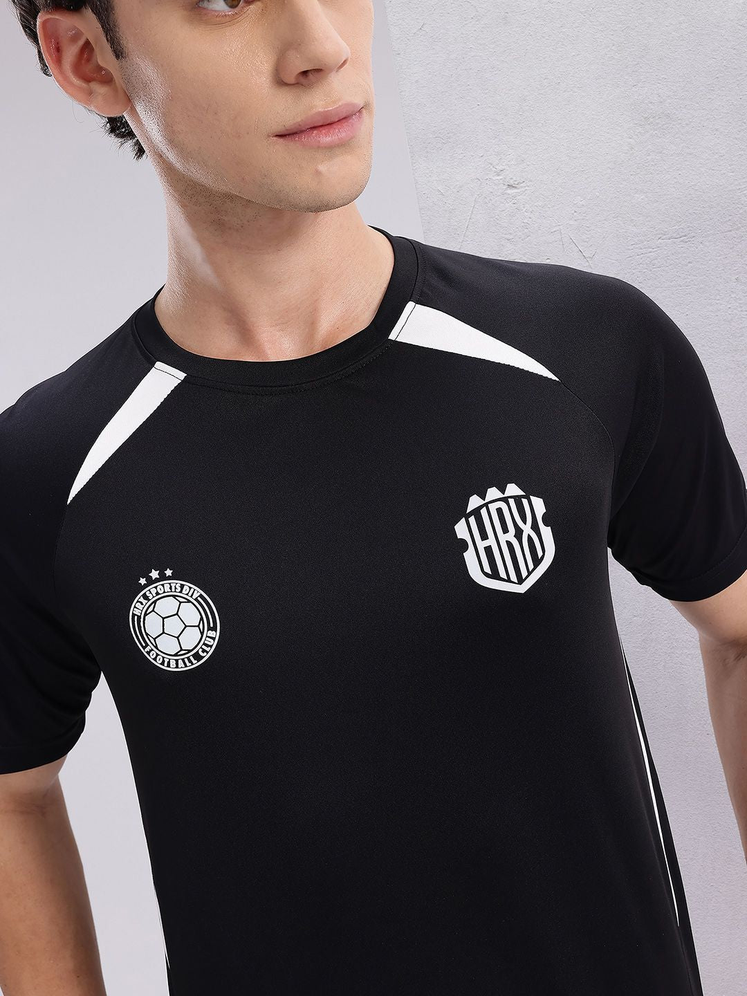 HRX by Hrithik Roshan Brand Logo Print Rapid-Dry Football T-shirt