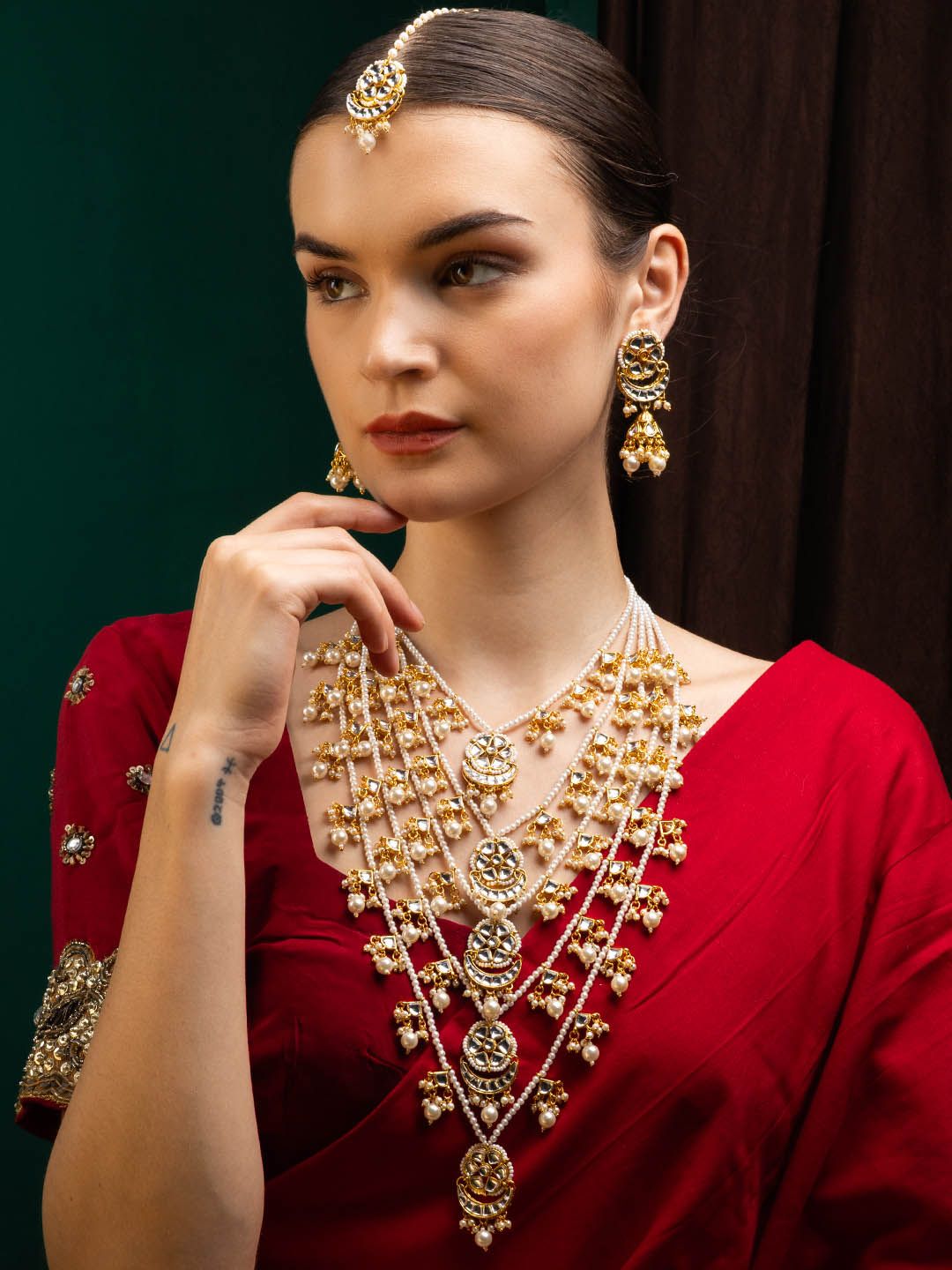 Kalung Berlapis Manik Bersalut Emas PANASH