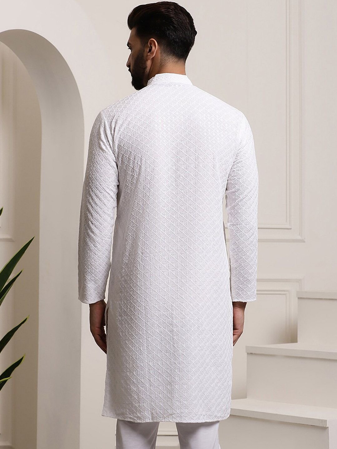 SOJANYA Ethnic Motifs Embroidered Pure Cotton Kurta