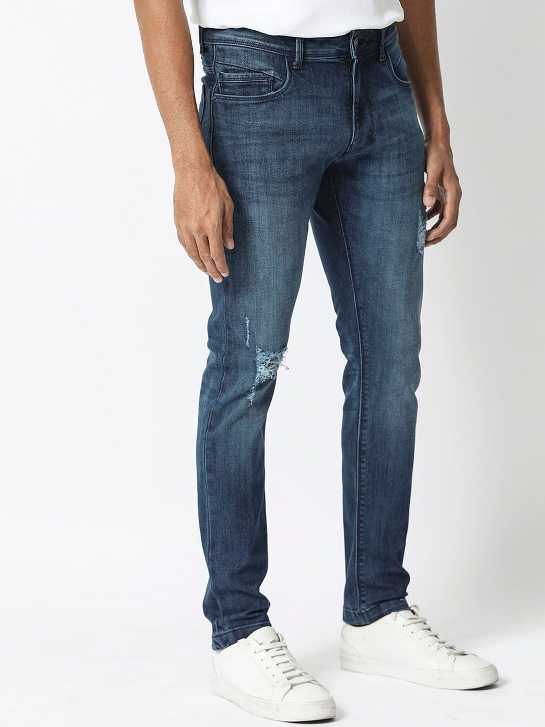 RARE RABBIT Men Hawkins Slim Fit Mid-Rise Stretchable Jeans