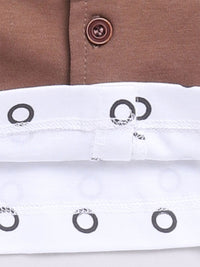 Moms Love Infant Boys Printed Pure Cotton Shirt with Joggers