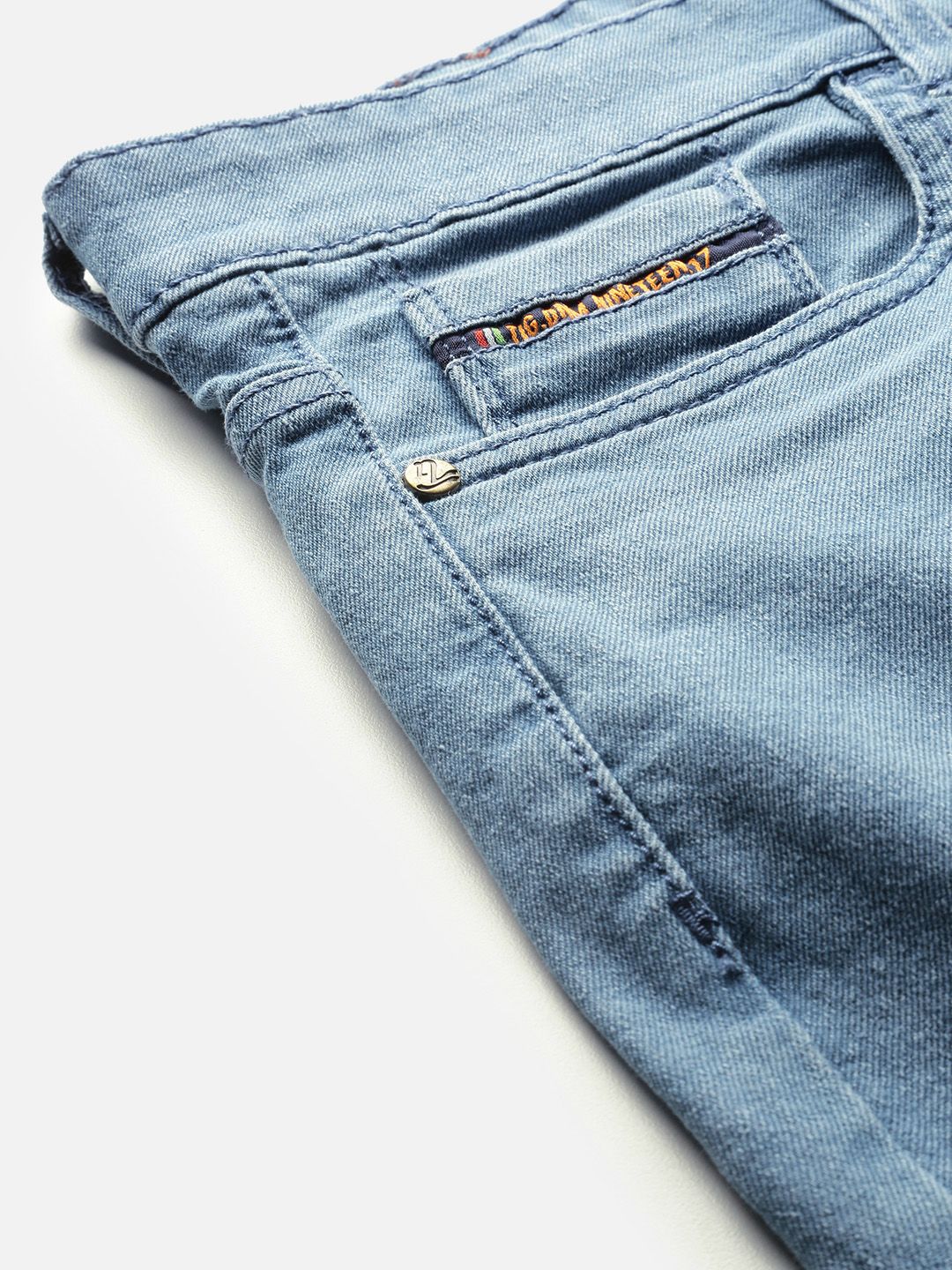 The Indian Garage Co Men Blue Slim Fit Low-Rise Clean Look Stretchable Jeans